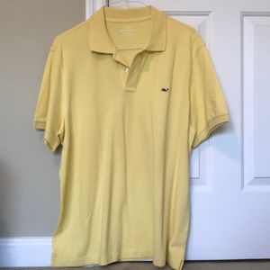 Yellow Men’s Vineyard Vines Polo Shirt- Large